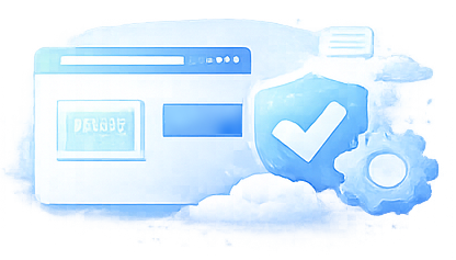 illustration of software apps and settings gears