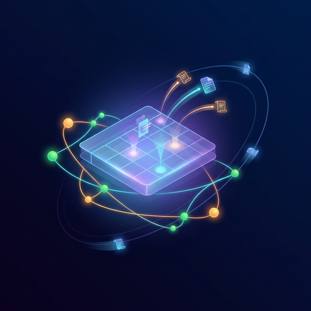 Glowing automated SEO content calendar with self-running publishing nodes — SEO content calendar automation concept