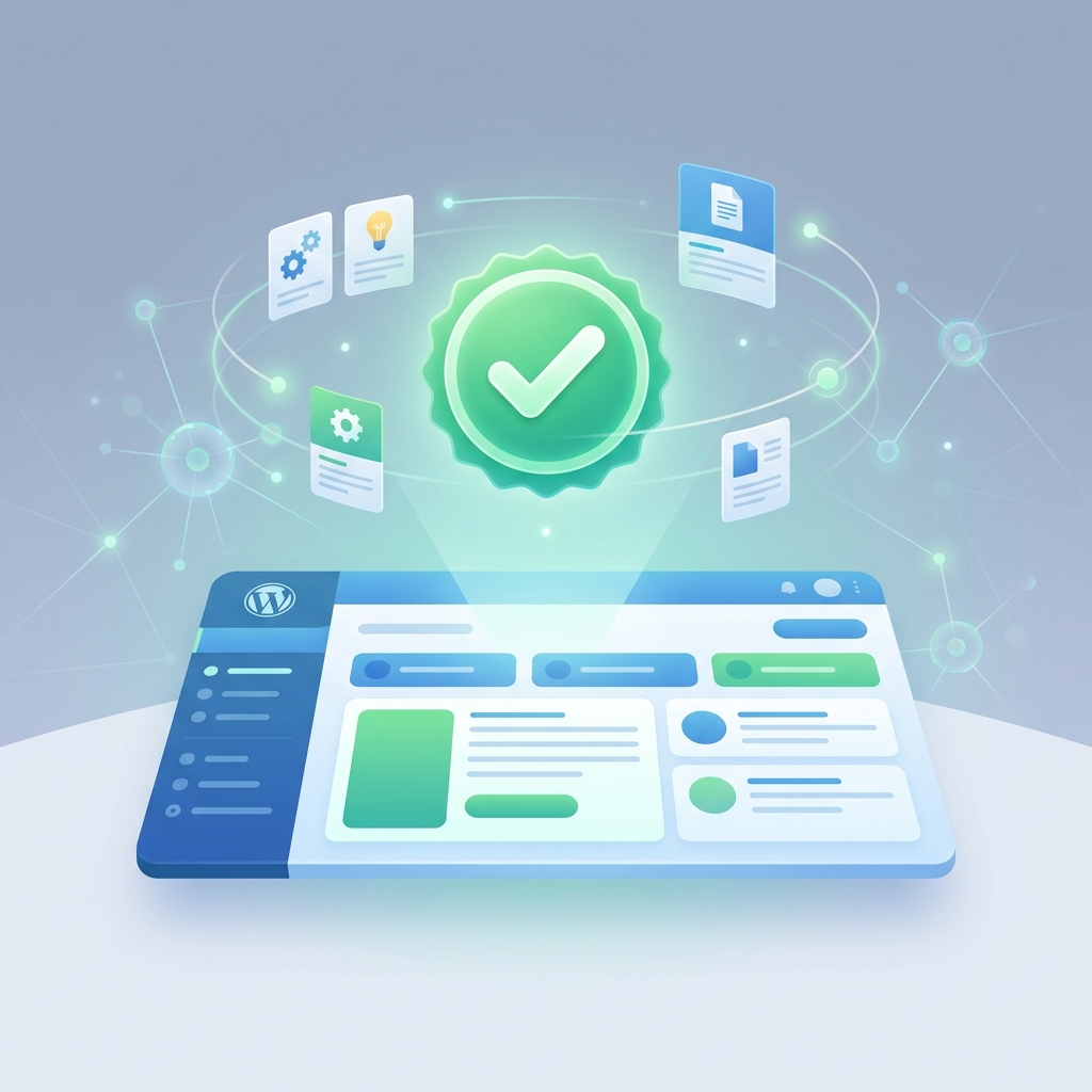 Yoast SEO compatible AI content platform dashboard showing green optimization scores and automated workflow