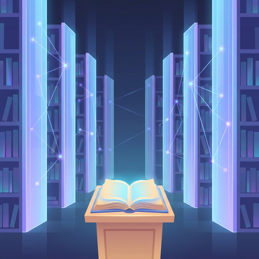 Glowing digital library symbolizing a generative engine optimization wiki reference Glowing digital library symbolizing a generative engine optimization wiki reference