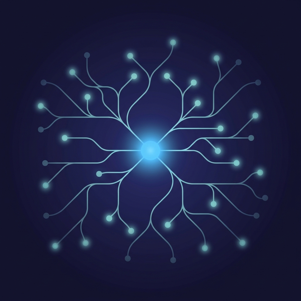 Abstract network illustrating the citation lineage of the GEO generative engine optimization paper