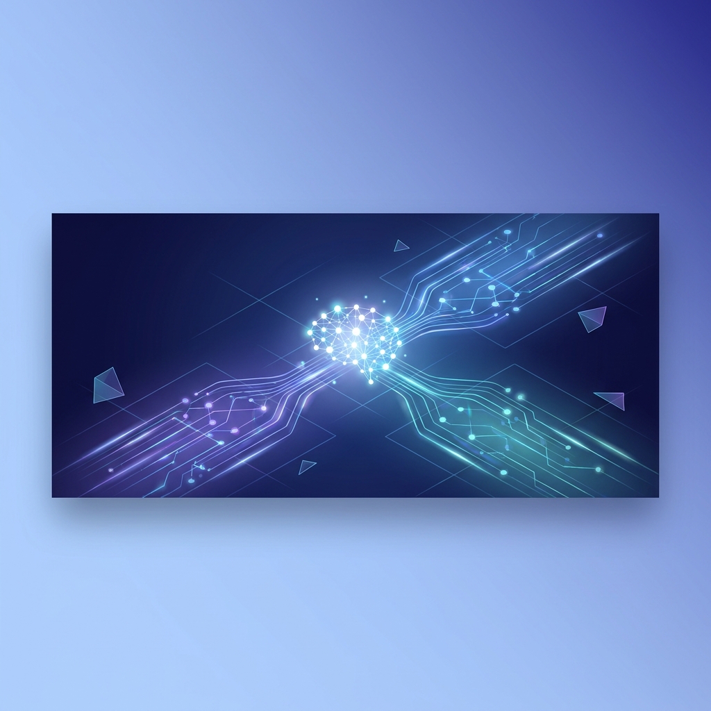 Abstract illustration of pathways converging, representing top generative engine optimization companies in AI