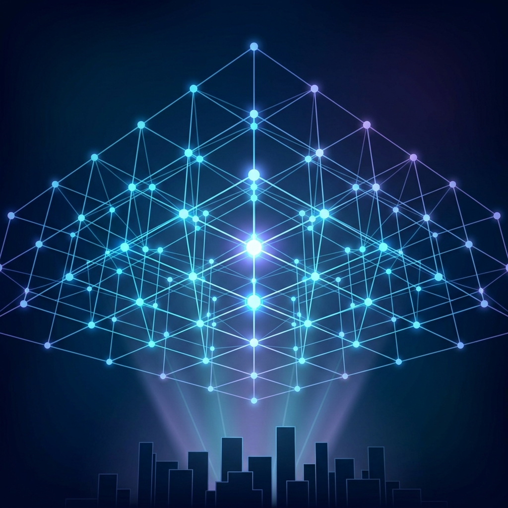 Glowing network lattice symbolizing top generative engine optimization strategies for AI visibility