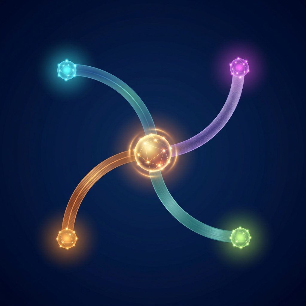 Abstract illustration representing a generative engine optimization checklist across AI platforms